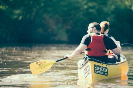 Bridgnorth Canoe Hire on the River Severn yellow canoes Bridgnorth canoeing