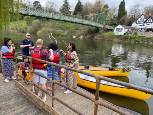 Shrewsbury The Quarry Park canoe hire Porthill bridge the Boathouse