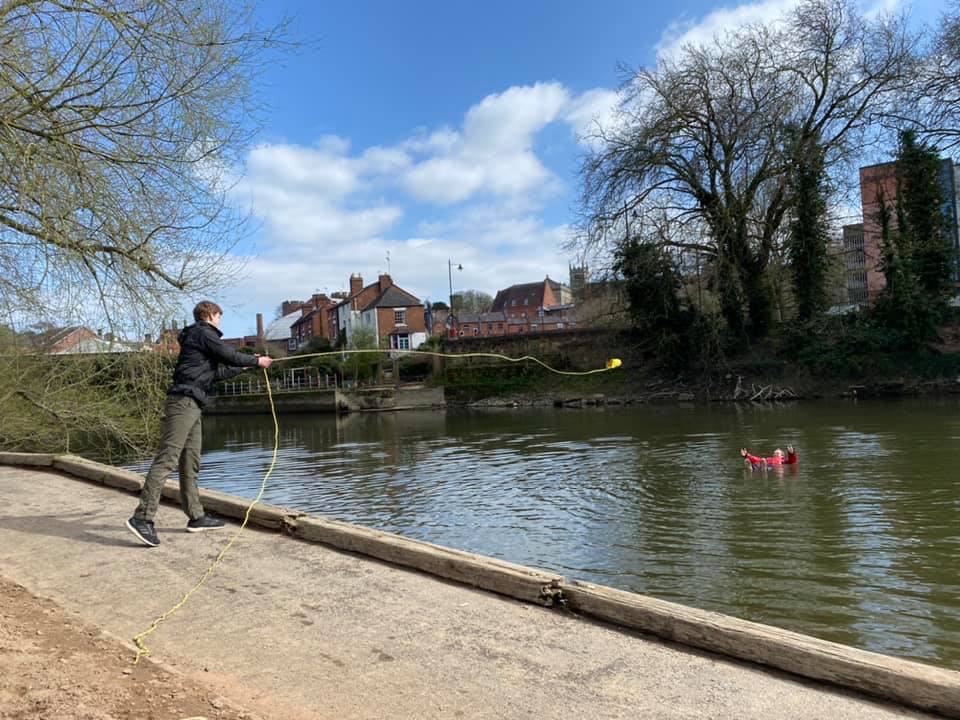 Hire a Canoe river safety training throwline rescue course River Severn Shrewsbury