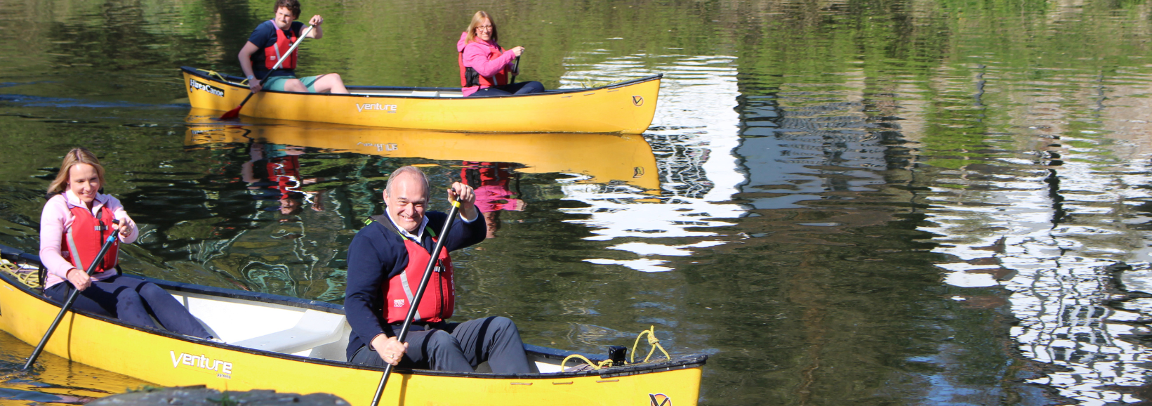 Ed Davey Canoe Trip Visit - Hire A Canoe