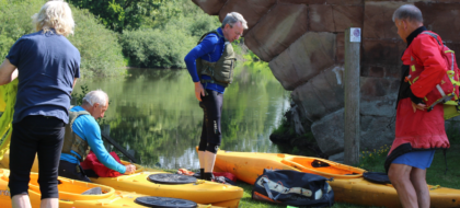 Launching at Montford Bridge, Shrewsbury